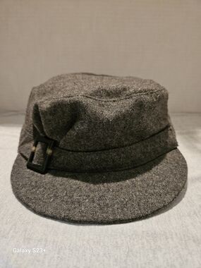 Gray Wool Blean Cadet Cap with Side Buckle